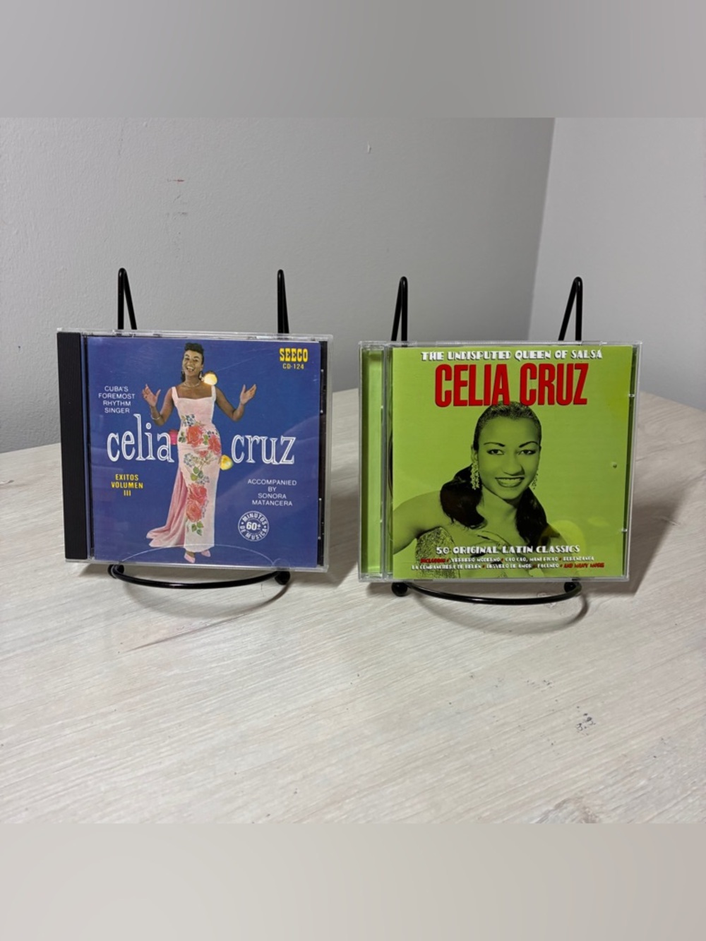 Lot of Two Celia Cruz Salsa Classics CDs Exitos Vol III 50 Hits Latin Music
